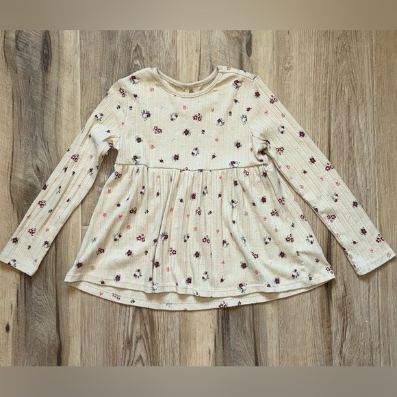Garanimals Beige Floral Long Sleeve Top - Picture 1 of 3